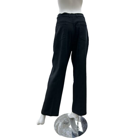St. John Sport By Marie Gray Pants Women’s Size 14 Gold Hardware Black - Picture 1 of 4